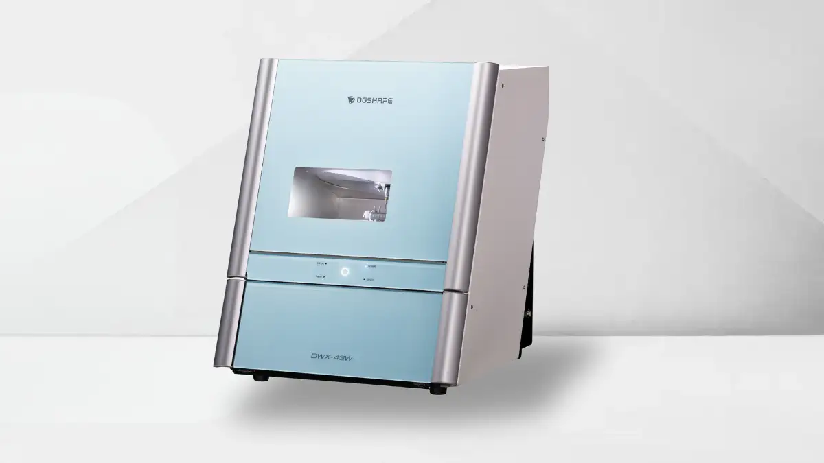 Solución de fresado dental húmedo DWX-43W de DGSHAPE Americas, diseñada para precisión y eficiencia en laboratorios dentales.