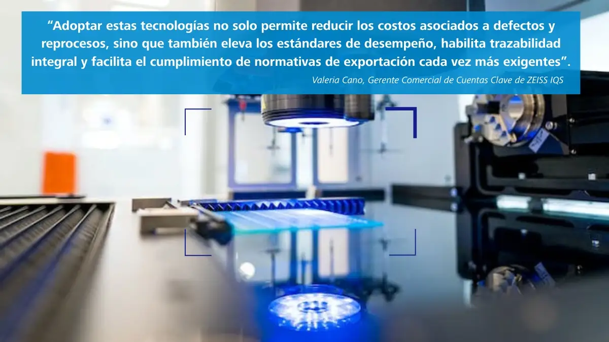metrologia-en-la-industria-automotriz-1 Sistema de inspección óptica verificando calidad de componentes en proceso industrial