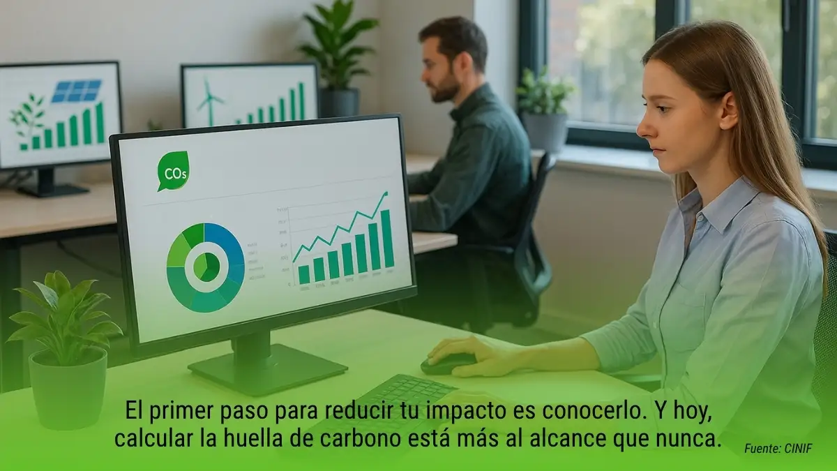 Oficina con equipos monitoreando emisiones y métricas de carbono para cumplimiento de normativas ambientales.