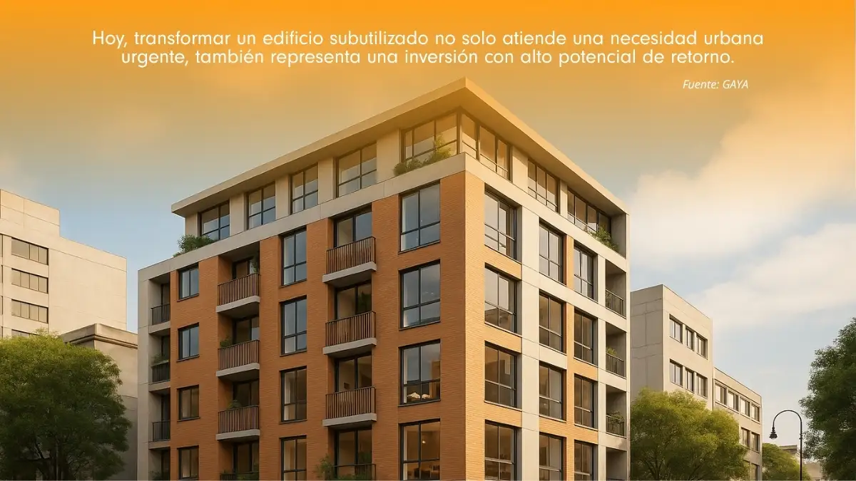 Edificio reconvertido para uso habitacional en zona urbana