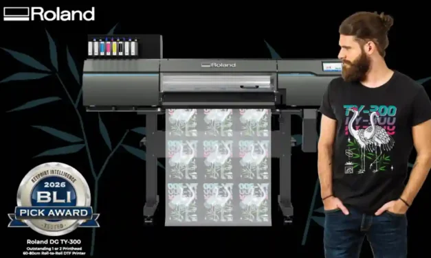 Keypoint Intelligence premia a la Roland DG TY-300i como impresora DTF sobresaliente a nivel global