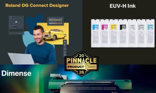 Roland DG obtiene tres Pinnacle Awards 2026 por innovaciones en tinta, materiales y software